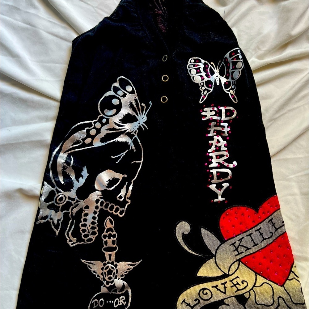 Ed Hardy halter tunic S